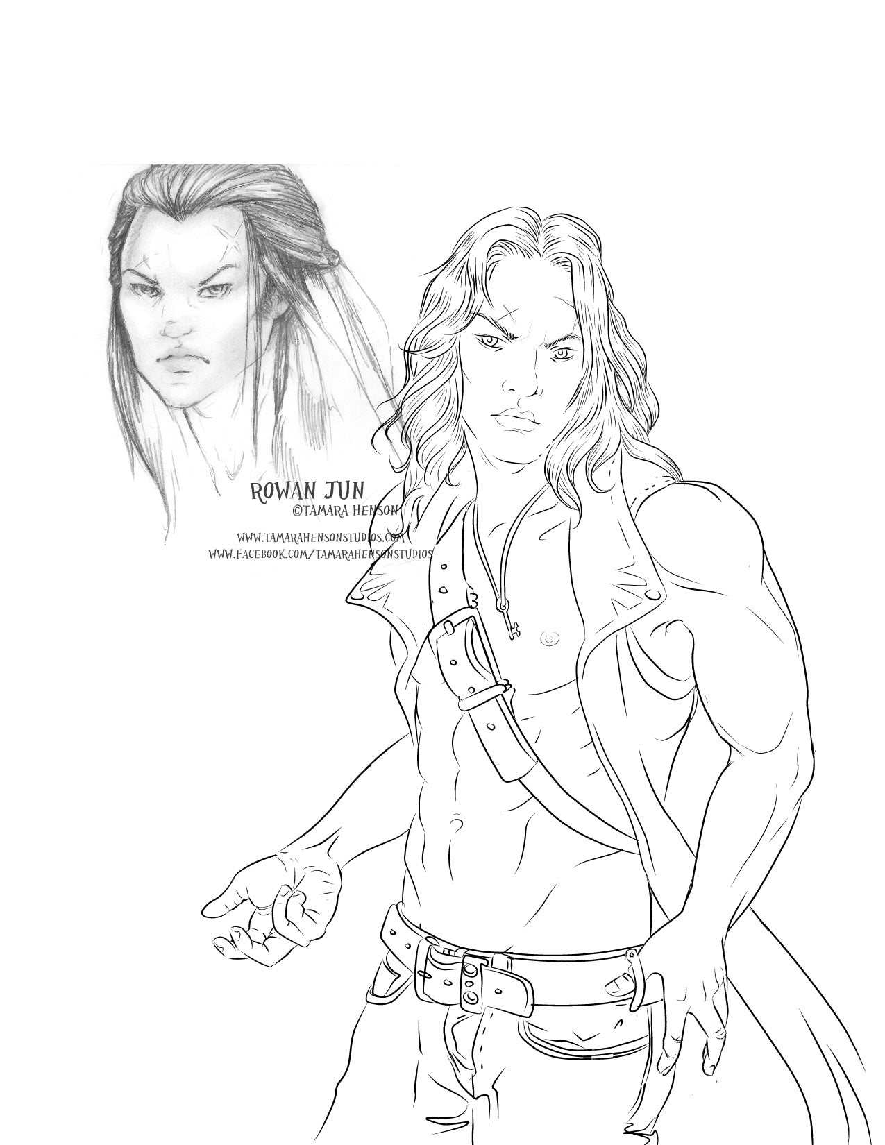 OC Polished Drawing, Black Outlines